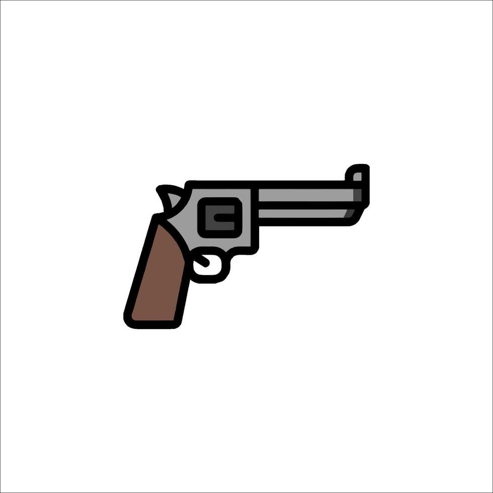 A revolver icon on a white background vector