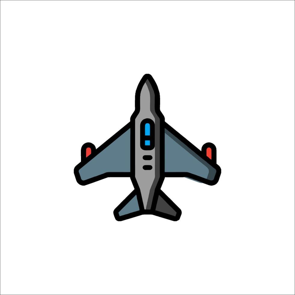 A jet plane icon on a white background vector