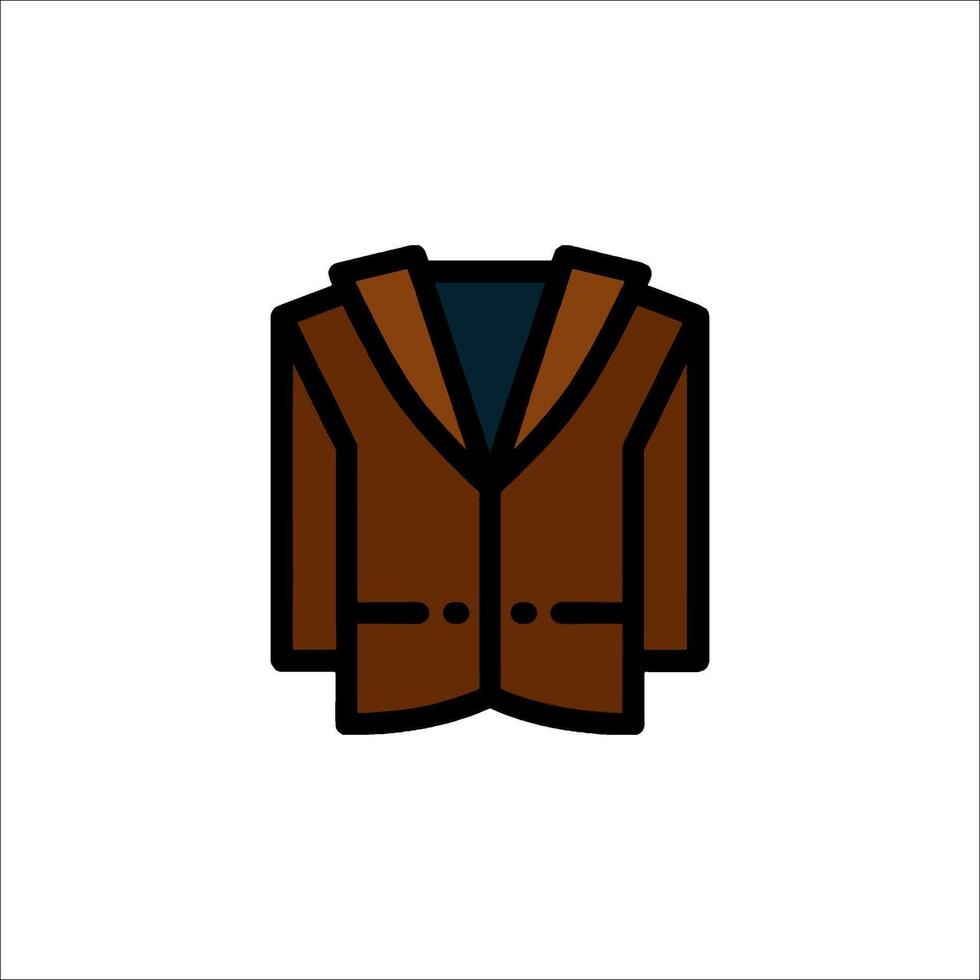 A brown jacket icon on a white background vector