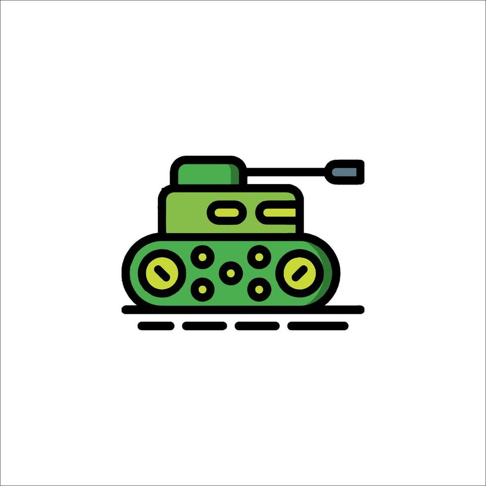 A green tank icon on a white background vector