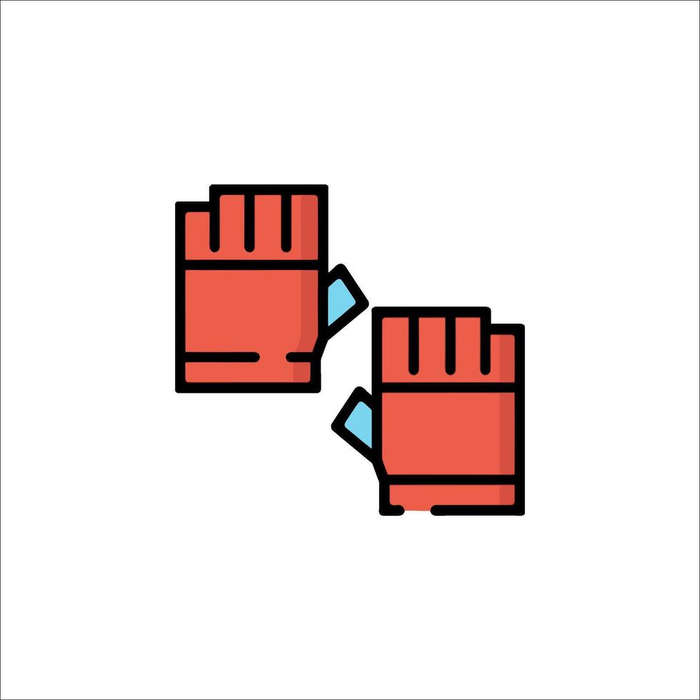 Two red gloves on a white background vector