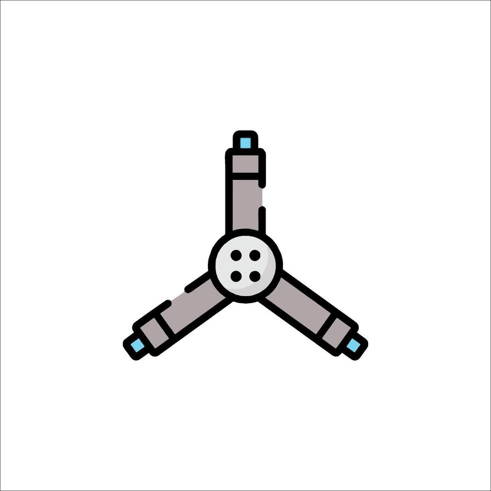 A simple icon of a propeller on a white background vector