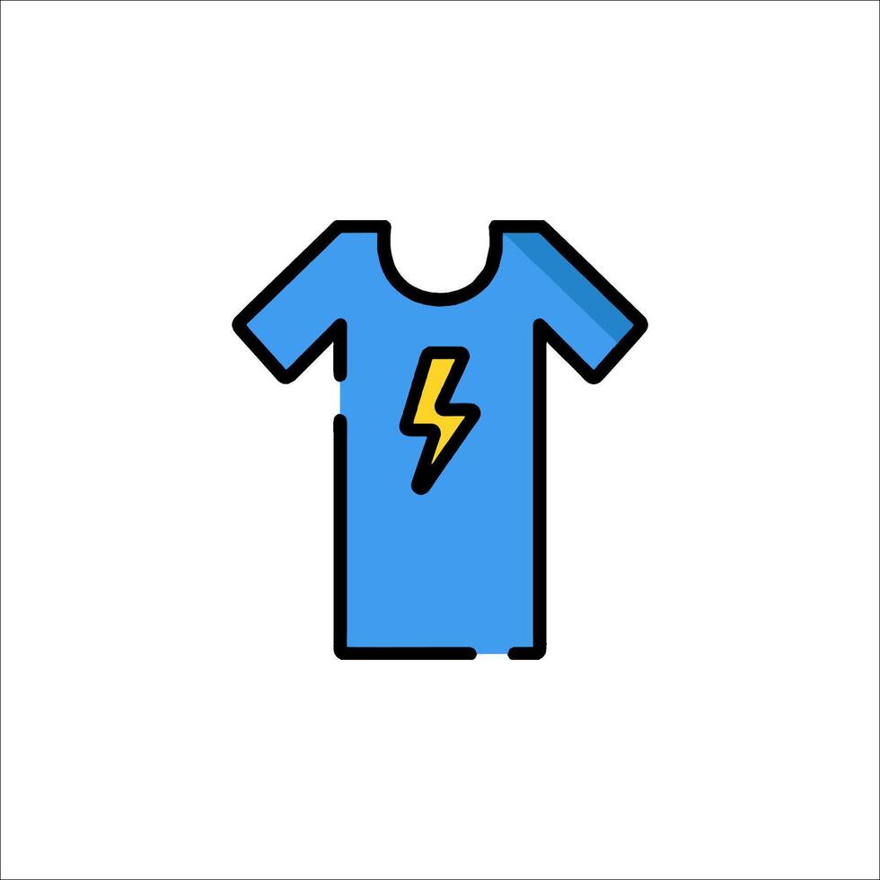 A t - shirt with a lightning bolt on it vector