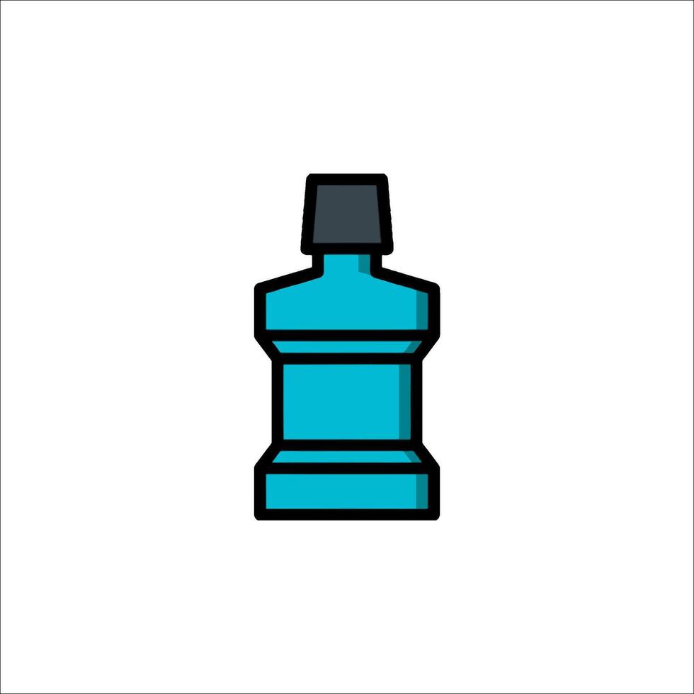 A blue bottle of toothpaste on a white background vector