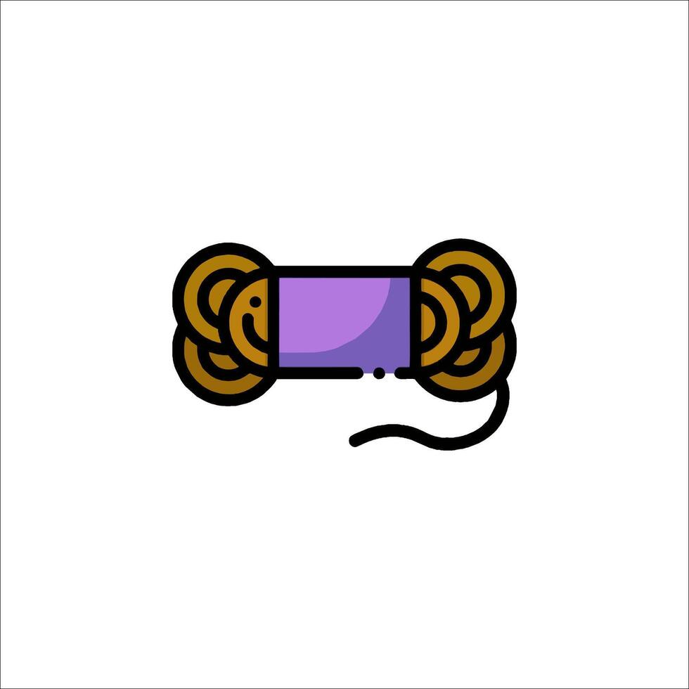 A purple and purple yarn ball icon vector