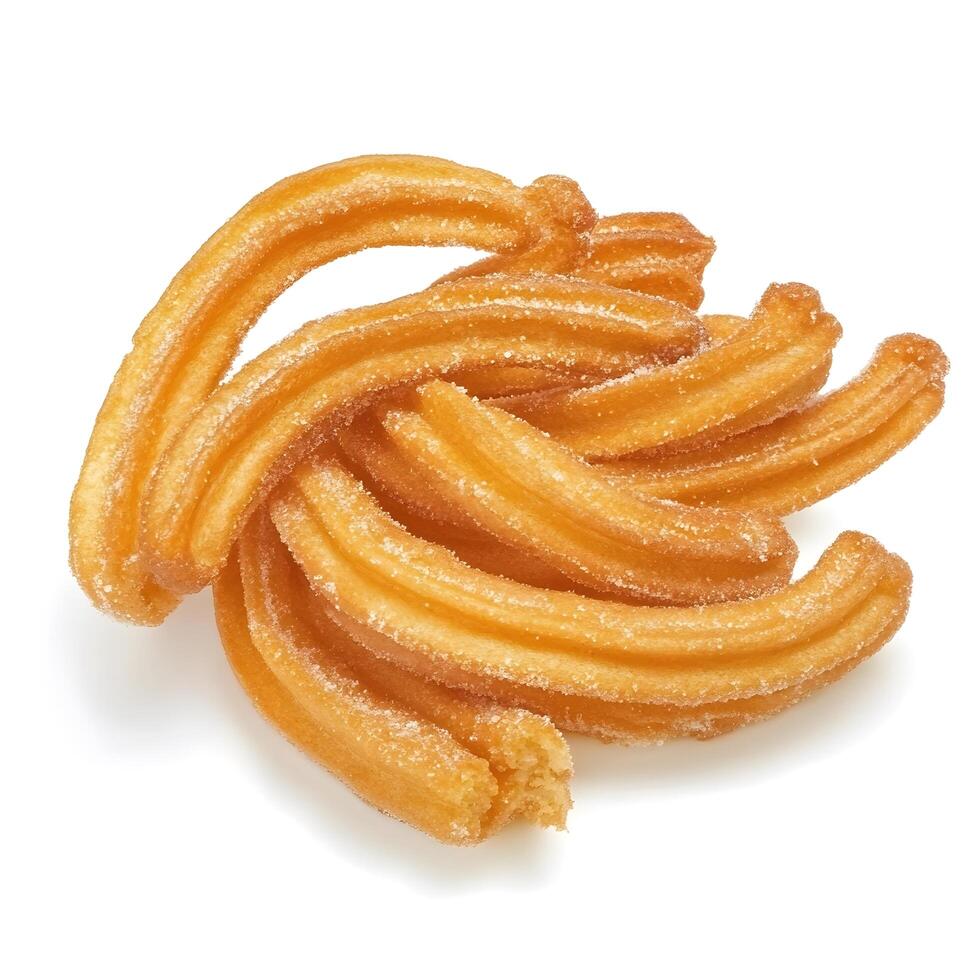 Handmade Churros tasty sweet snack. Crispy delicious sugary dessert photo