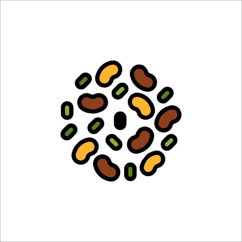 A colorful logo for a food company vector