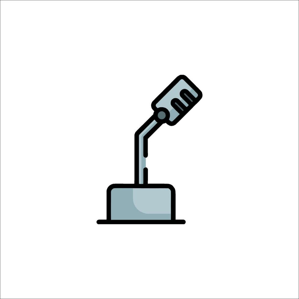 A microphone icon on a white background vector