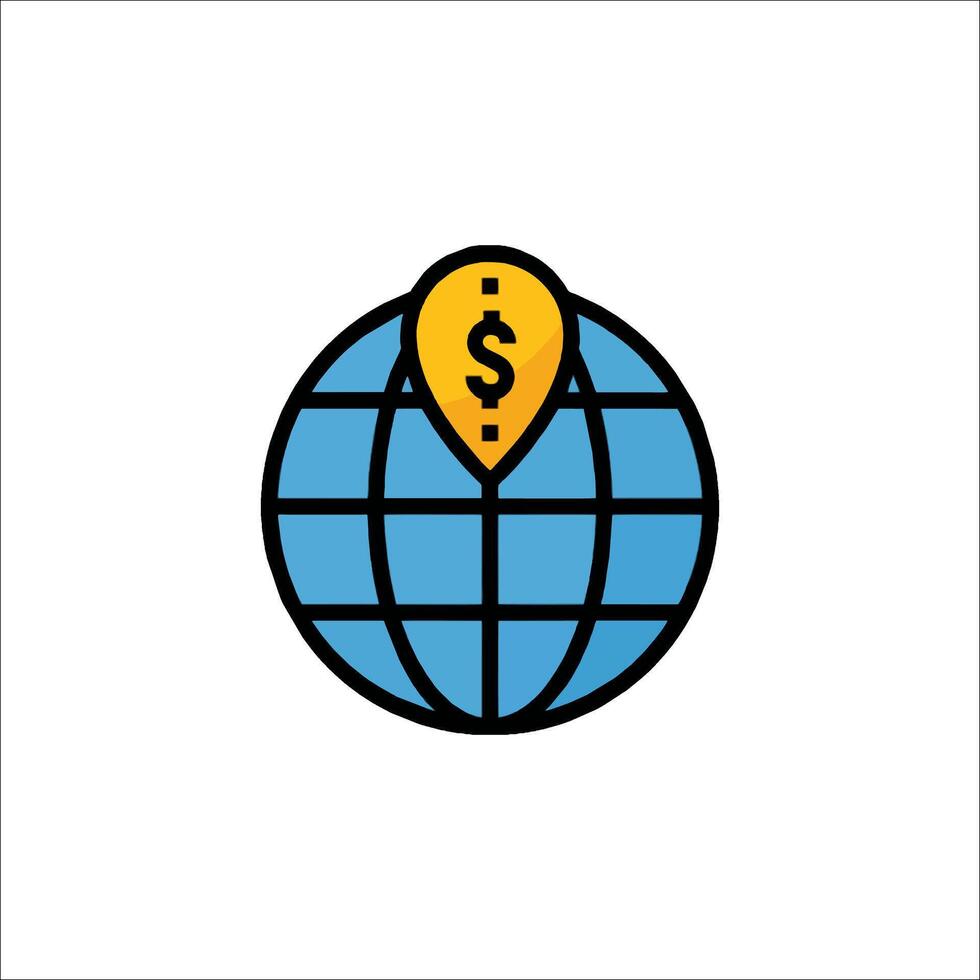 World globe icon illustration vector