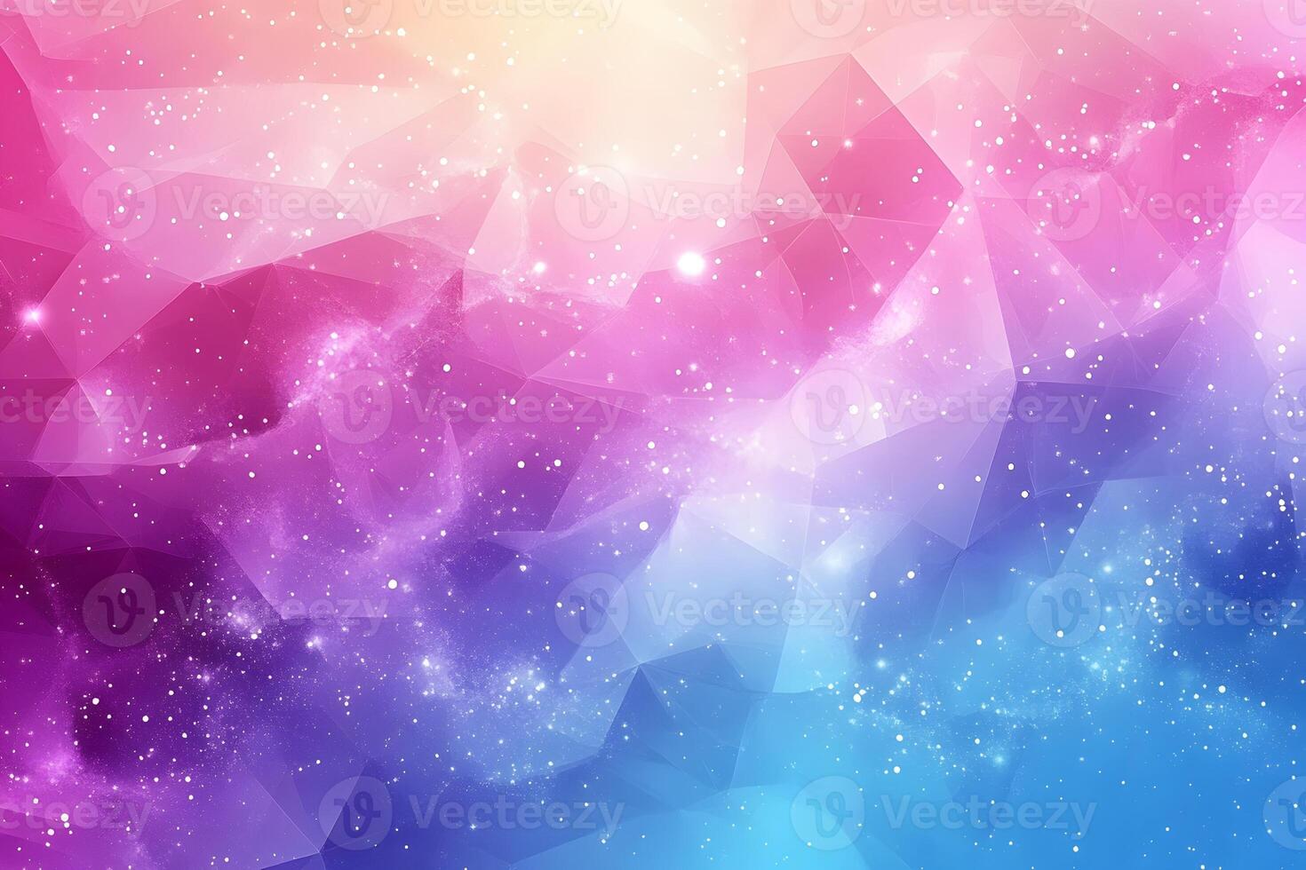 Abstract Polygonal Galaxy Background with Pink and Blue Gradients for Digital Art Design photo