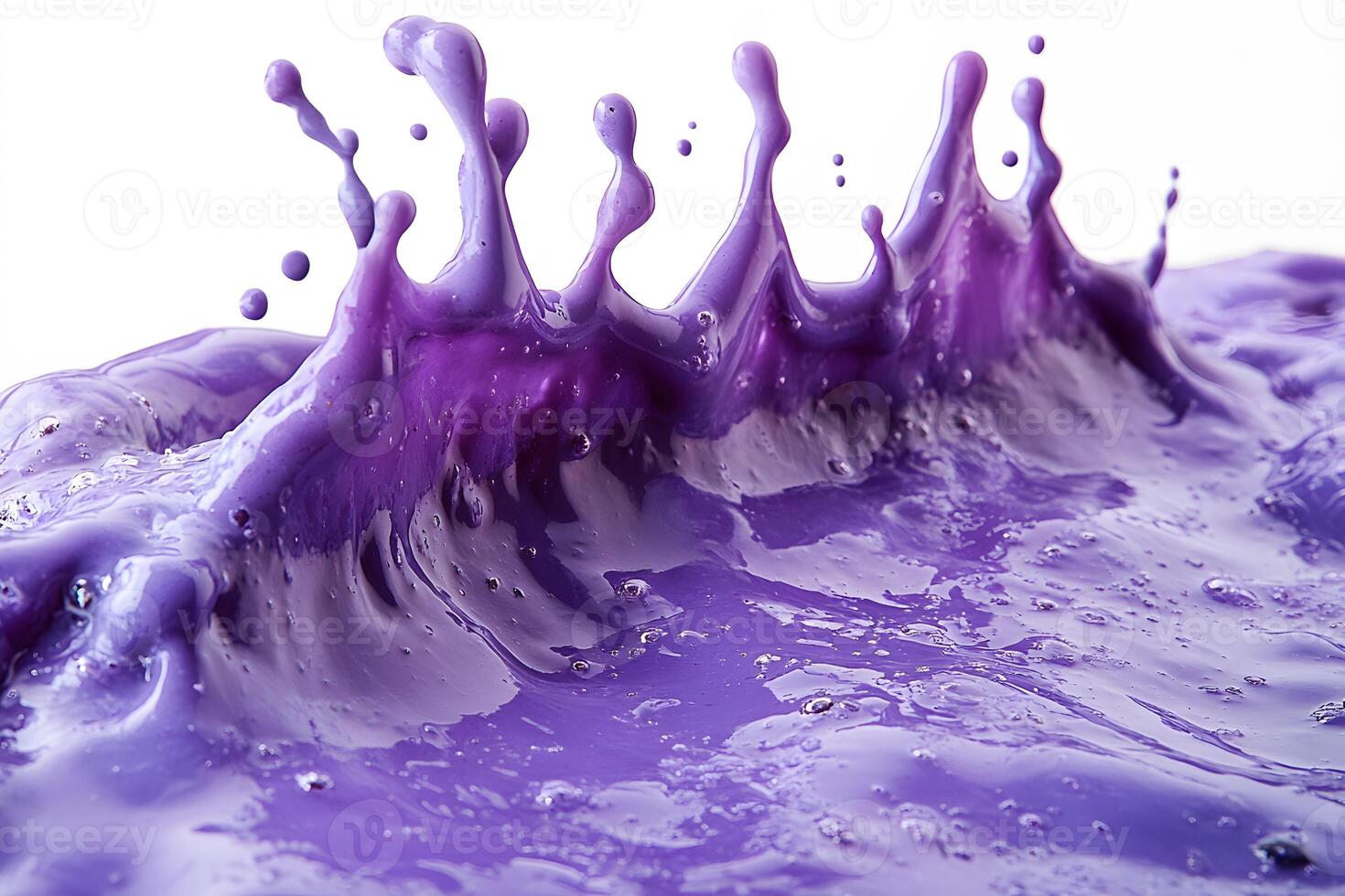 Vibrant Purple Liquid Splash for Abstract Art and Design Projects photo