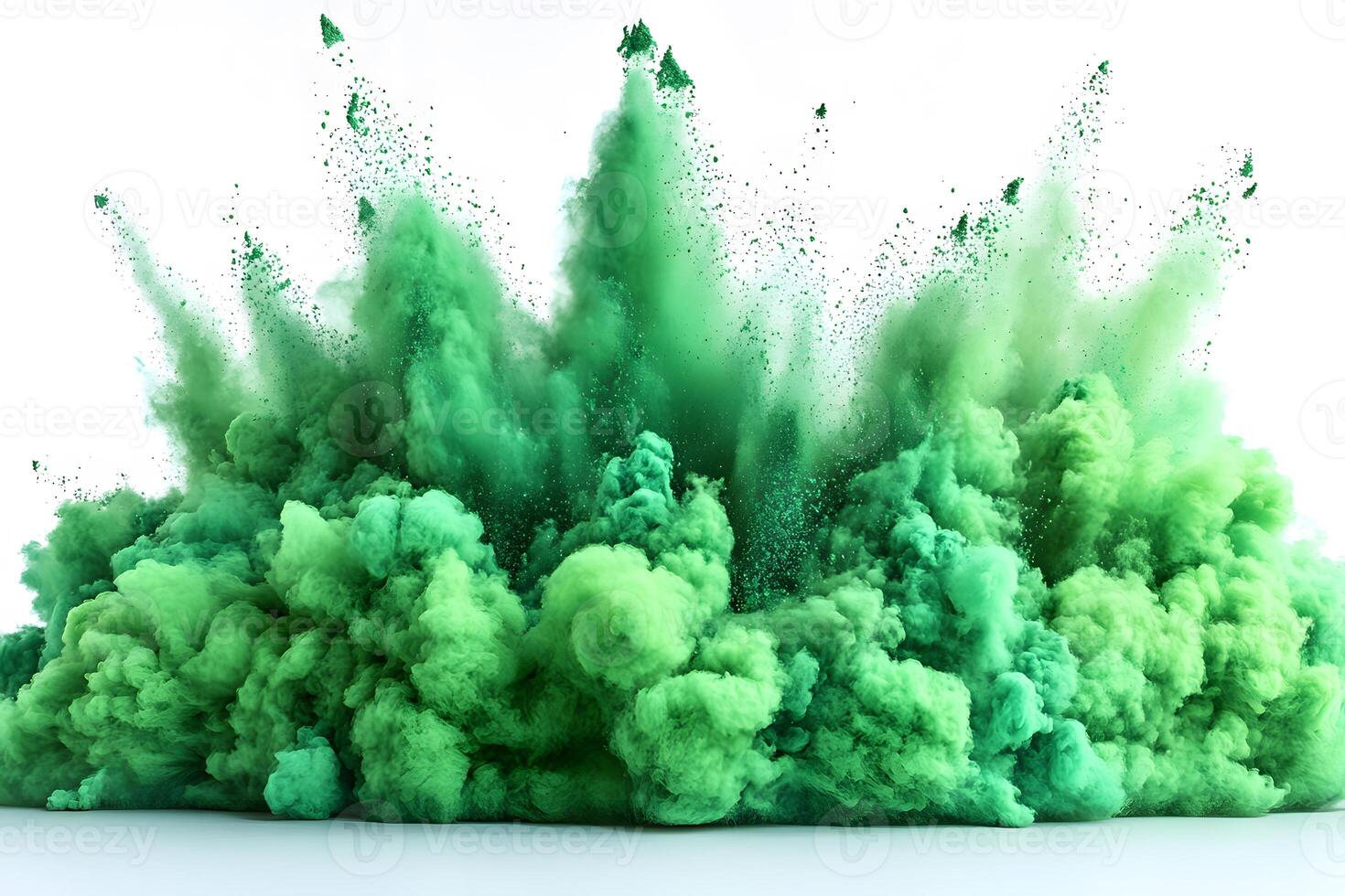 Dynamic Green Powder Explosion for Energetic Creative Projects photo
