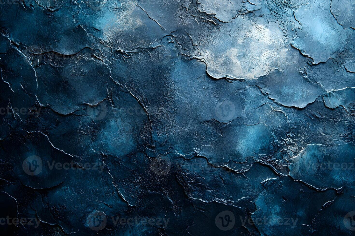 Abstract Textured Blue Surface with Cloudy Patterns for Artistic Background Design photo