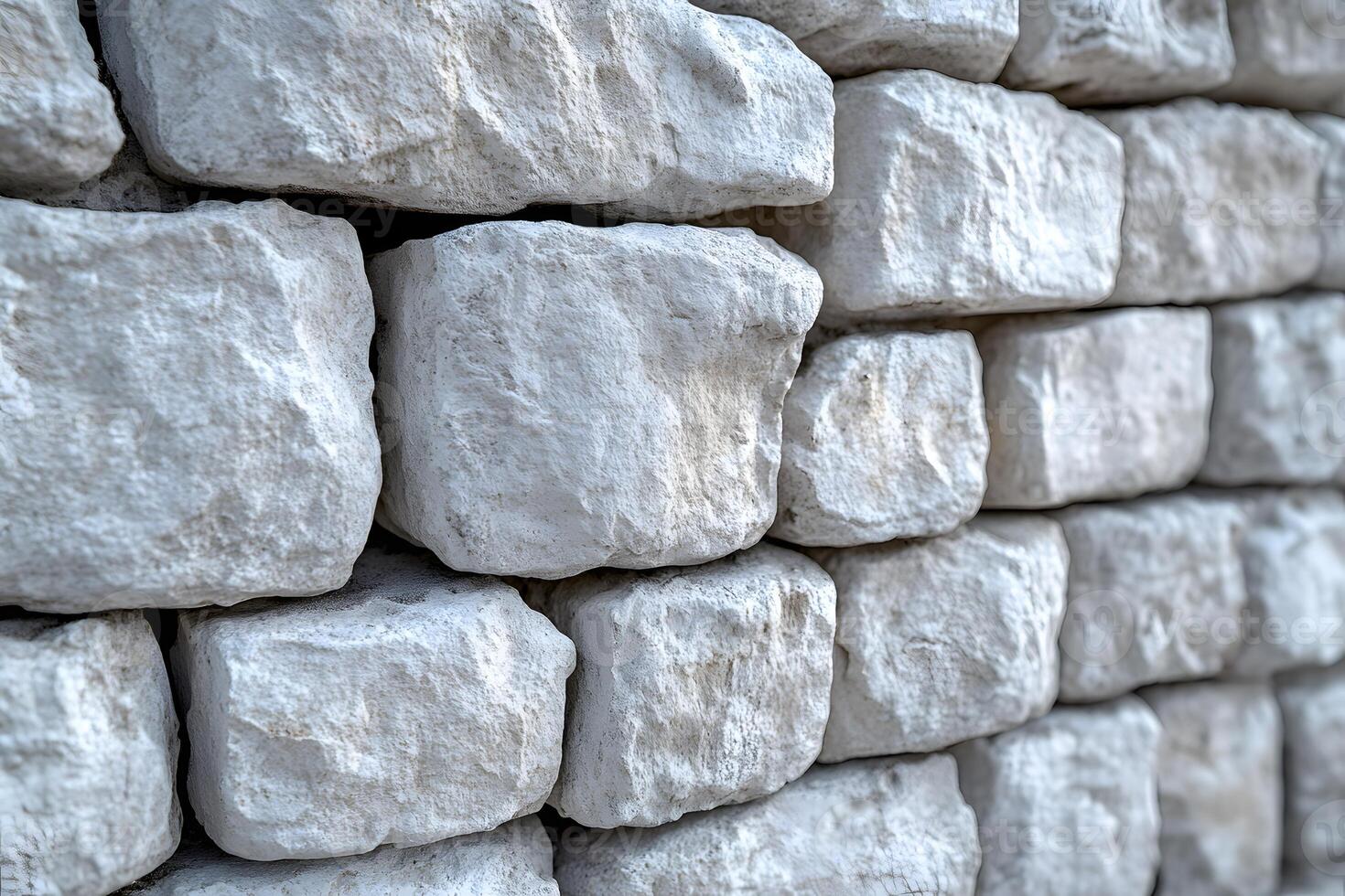 Rustic White Stone Wall Texture for Architectural and Design Projects photo