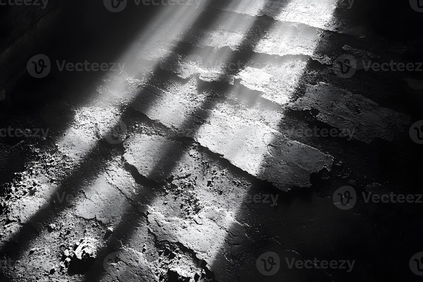 Monochrome Light Patterns on Rustic Textured Surface for Creative Design photo
