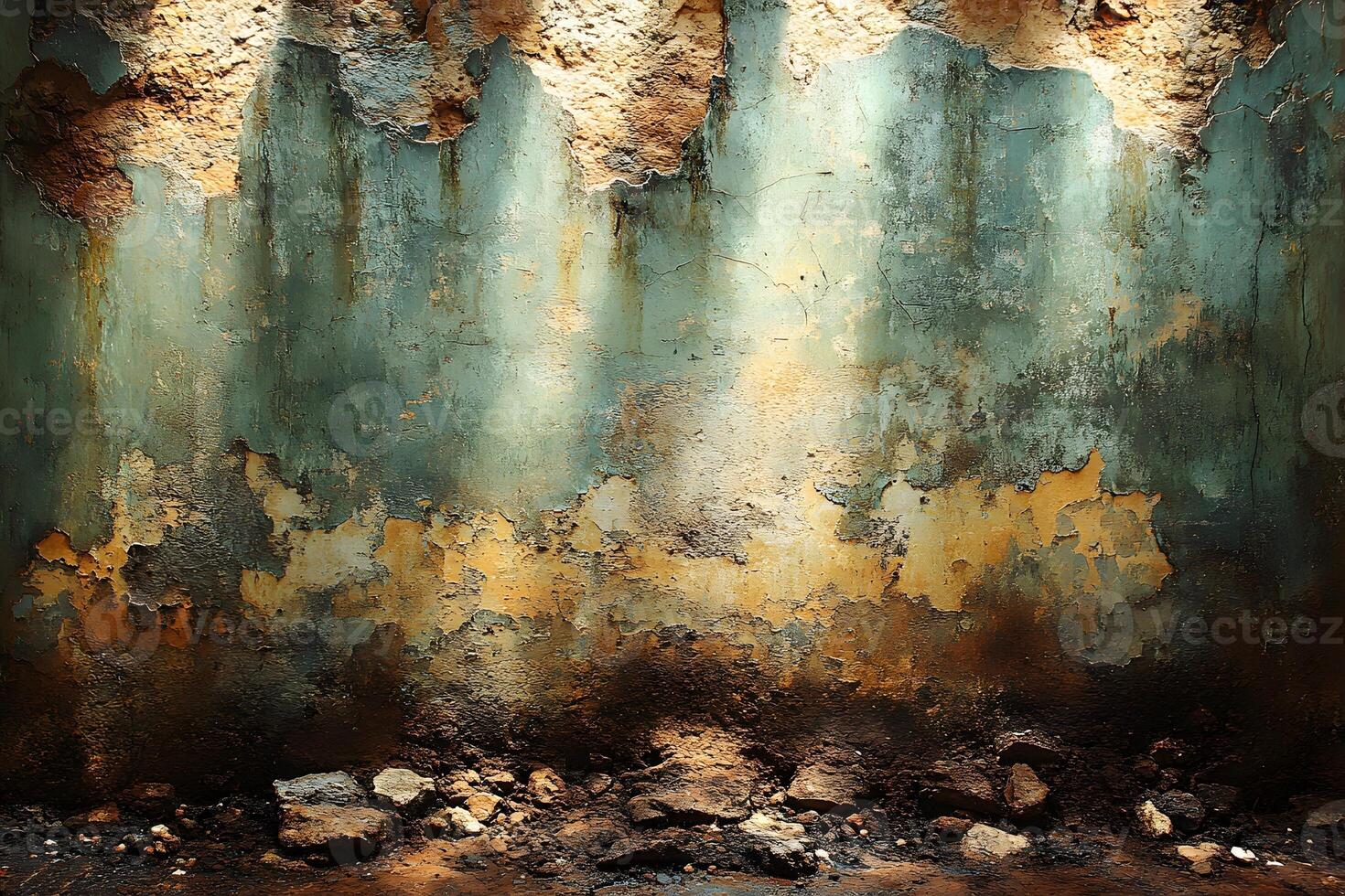 Weathered Rustic Wall Texture Perfect for Vintage Design and Artistic Backgrounds photo