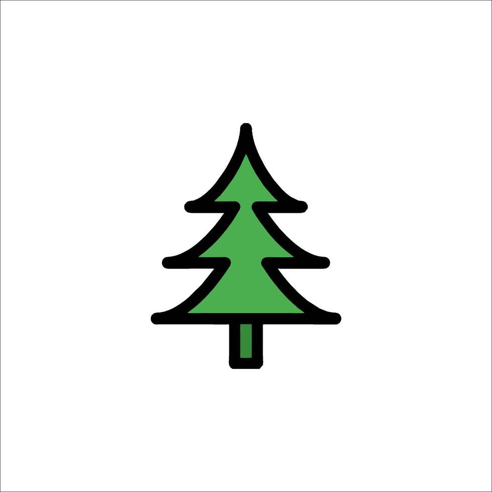 A christmas tree icon on a white background vector