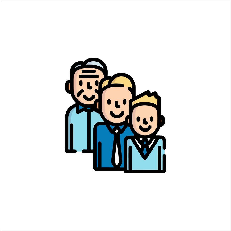 A group of people in a line icon vector