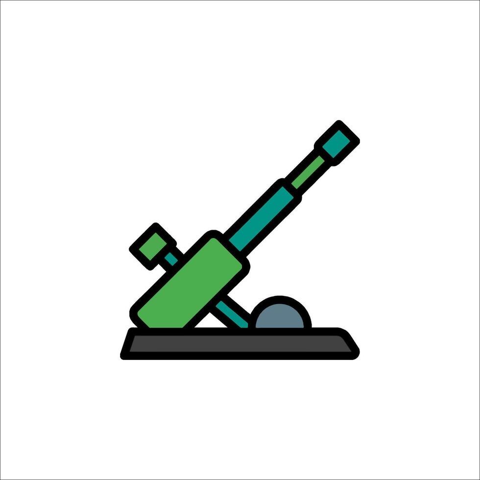 A green and black gun icon on a white background vector