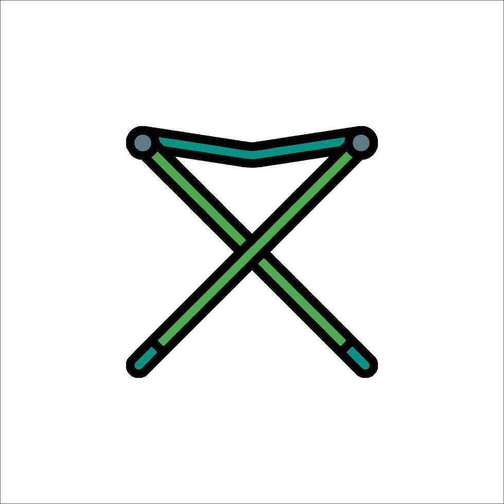 A green and black cross with a handle vector