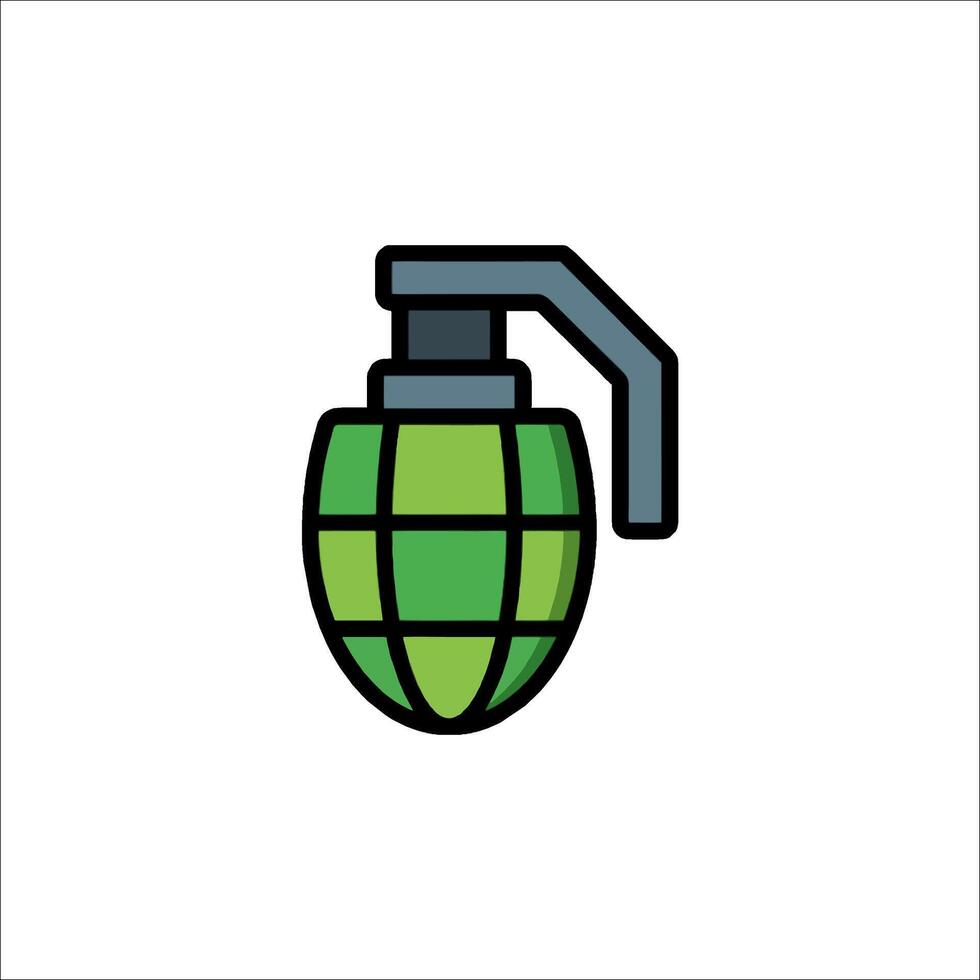 A green and black grenade icon on a white background vector