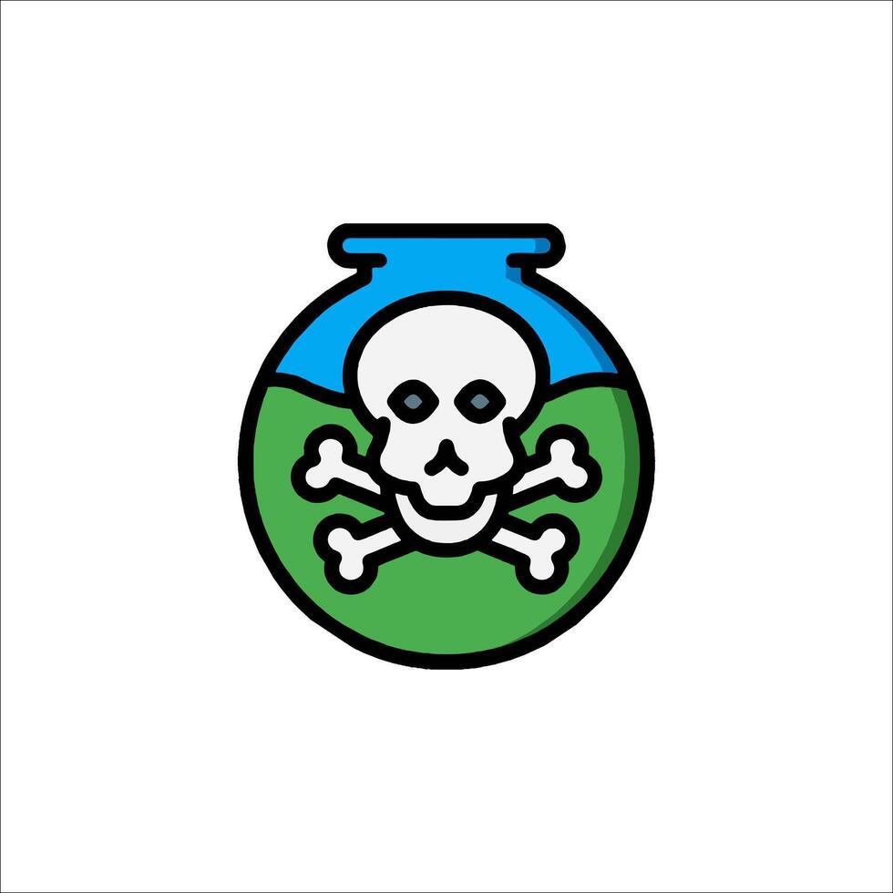 A skull and crossbones in a jar vector