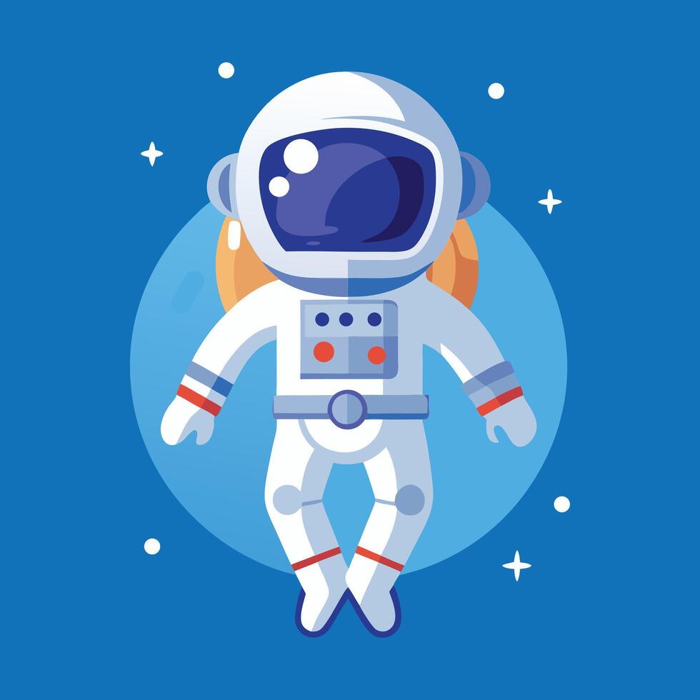 Creative Cartoon Astronaut Artwork Perfect for Educational and Fun Content vector