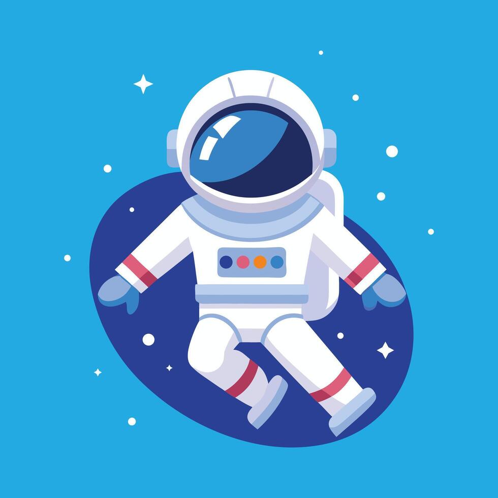 Cute Astronaut Character Illustration for Space Themed Projects and Designs vector