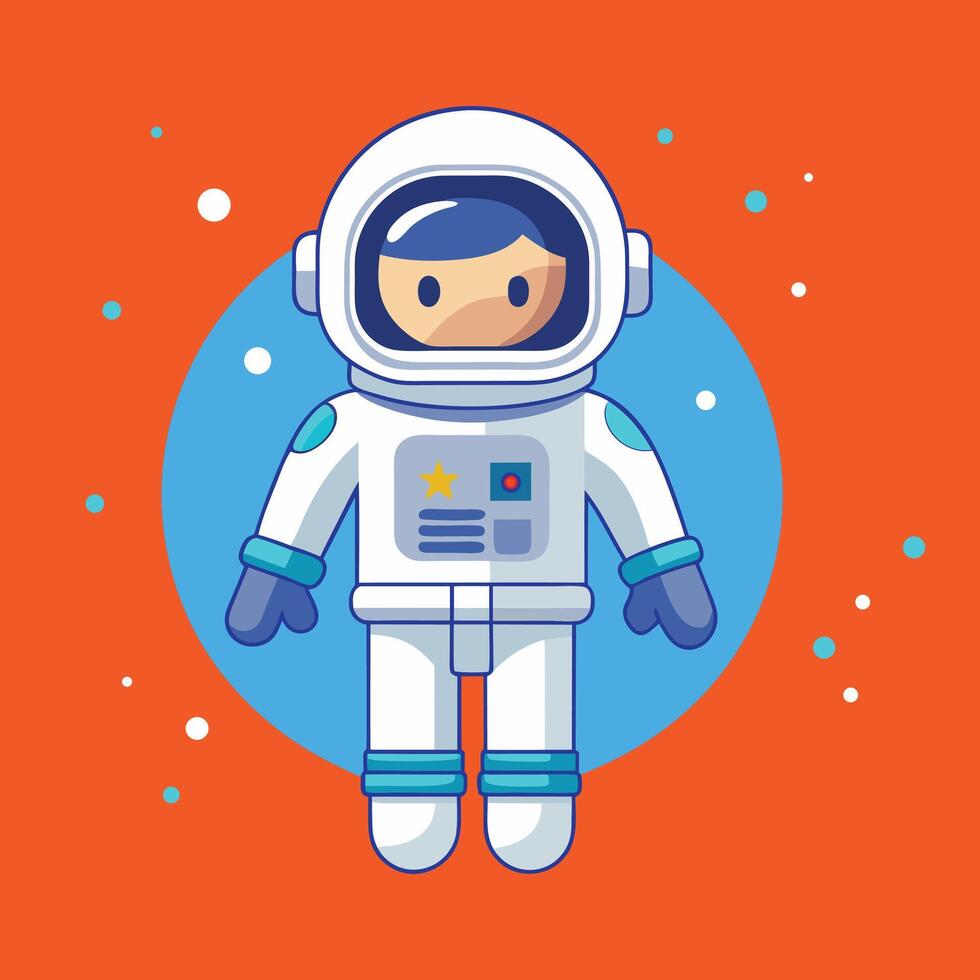 Professional Astronaut Character Art Perfect for Creative Educational Content vector