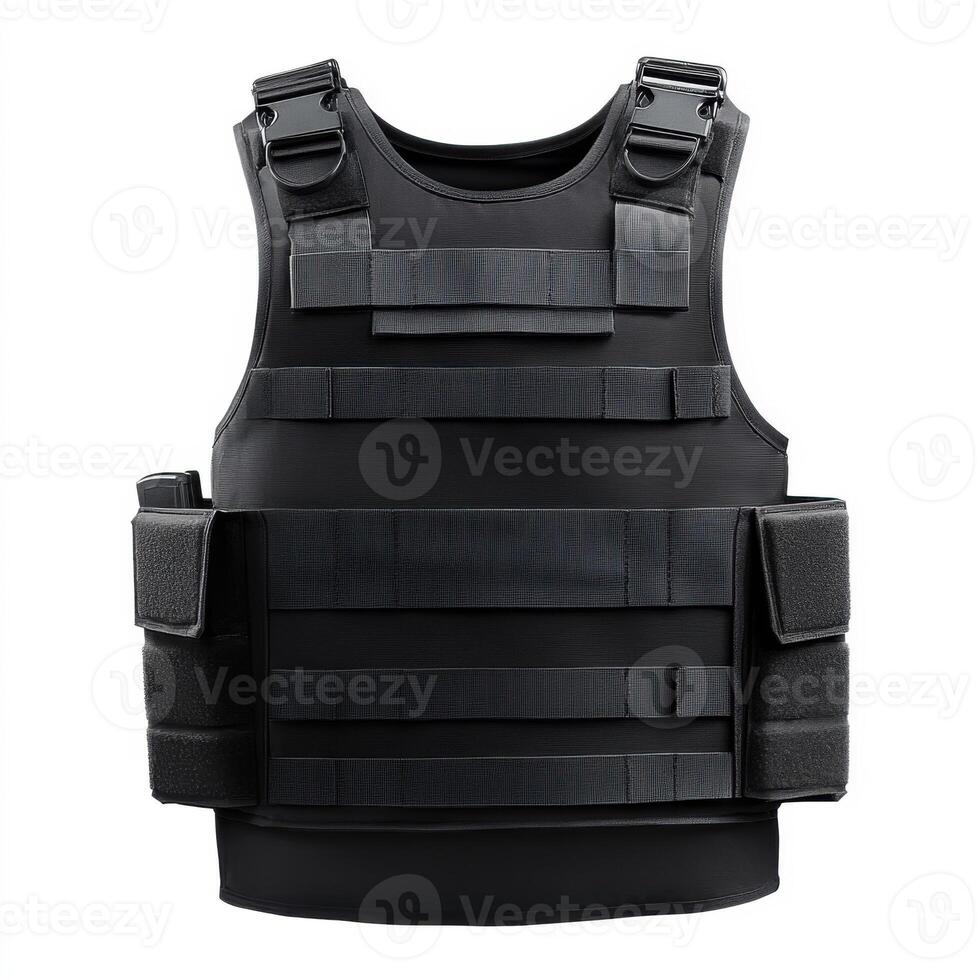 Tactical body armor designed for protection and versatility in various security situations photo