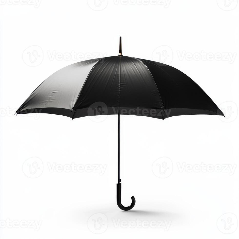 Unique black and white umbrella displays elegance and simplicity for rainy days photo