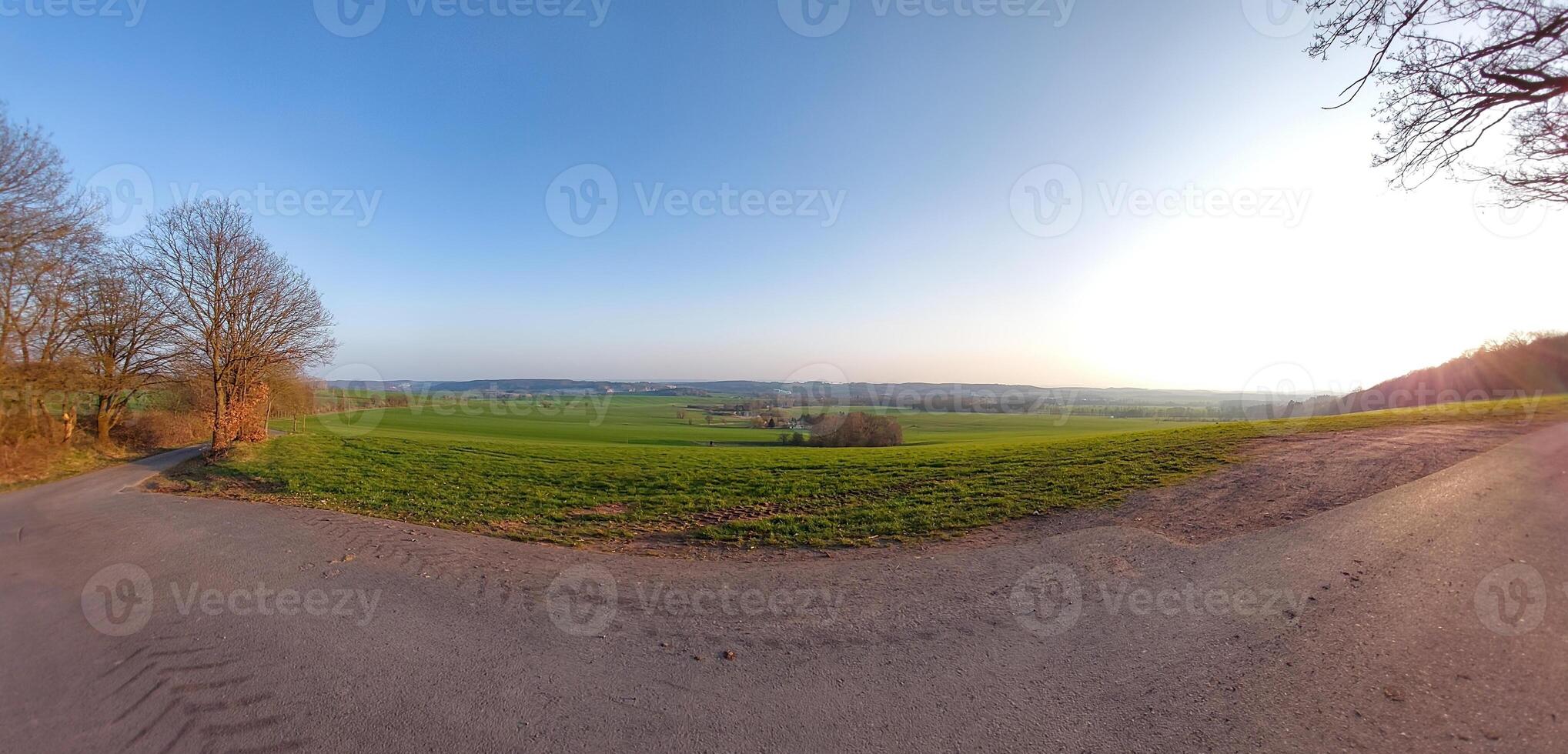 View over fields and meadows in central Germany photo