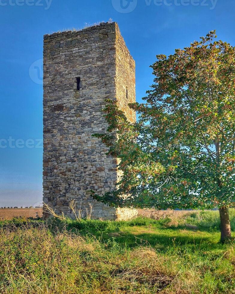Medieval German watchtower called Blaue Warte near Wanzleben photo