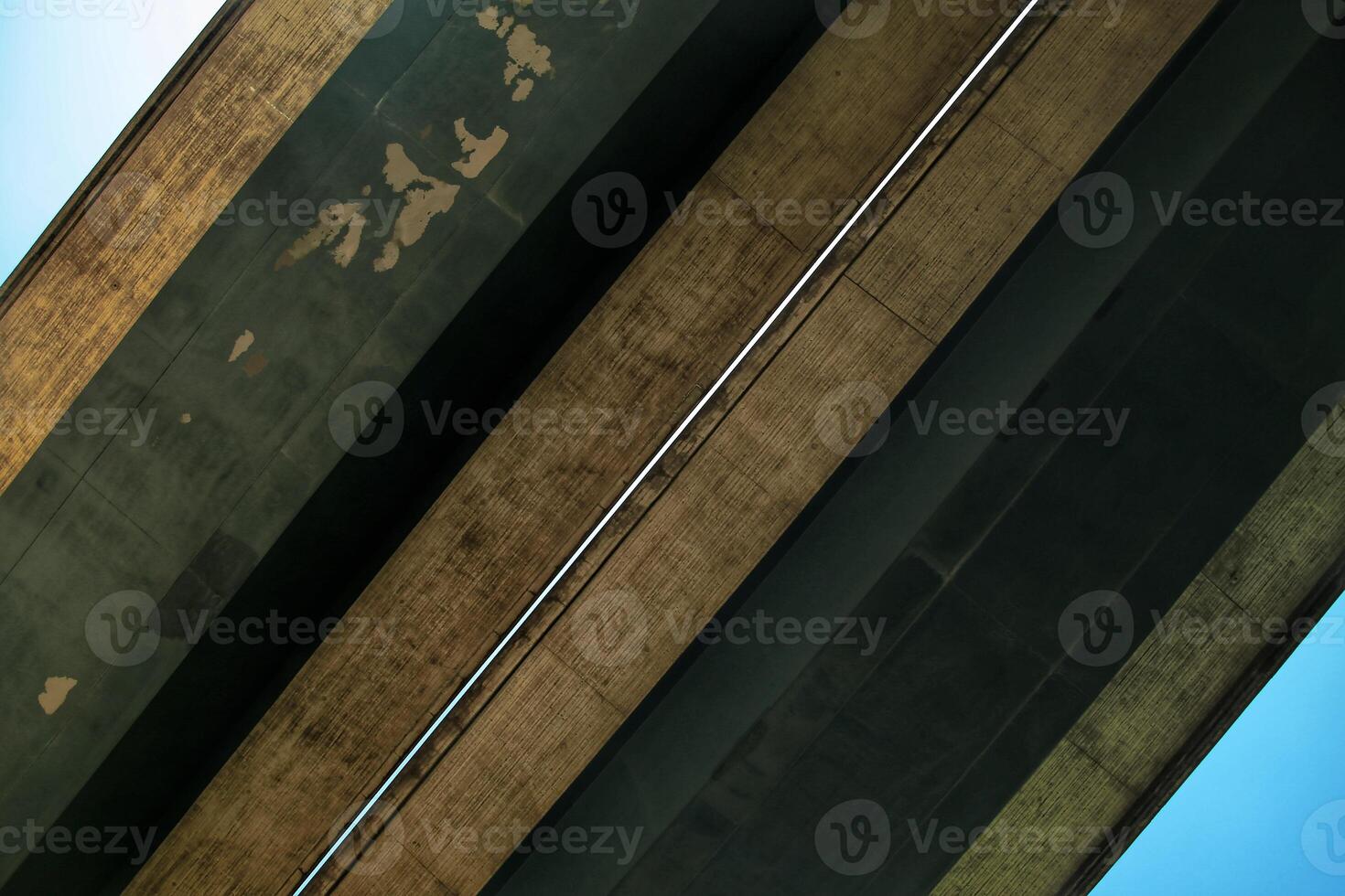 View of an Autobahn bridge underside beams photo