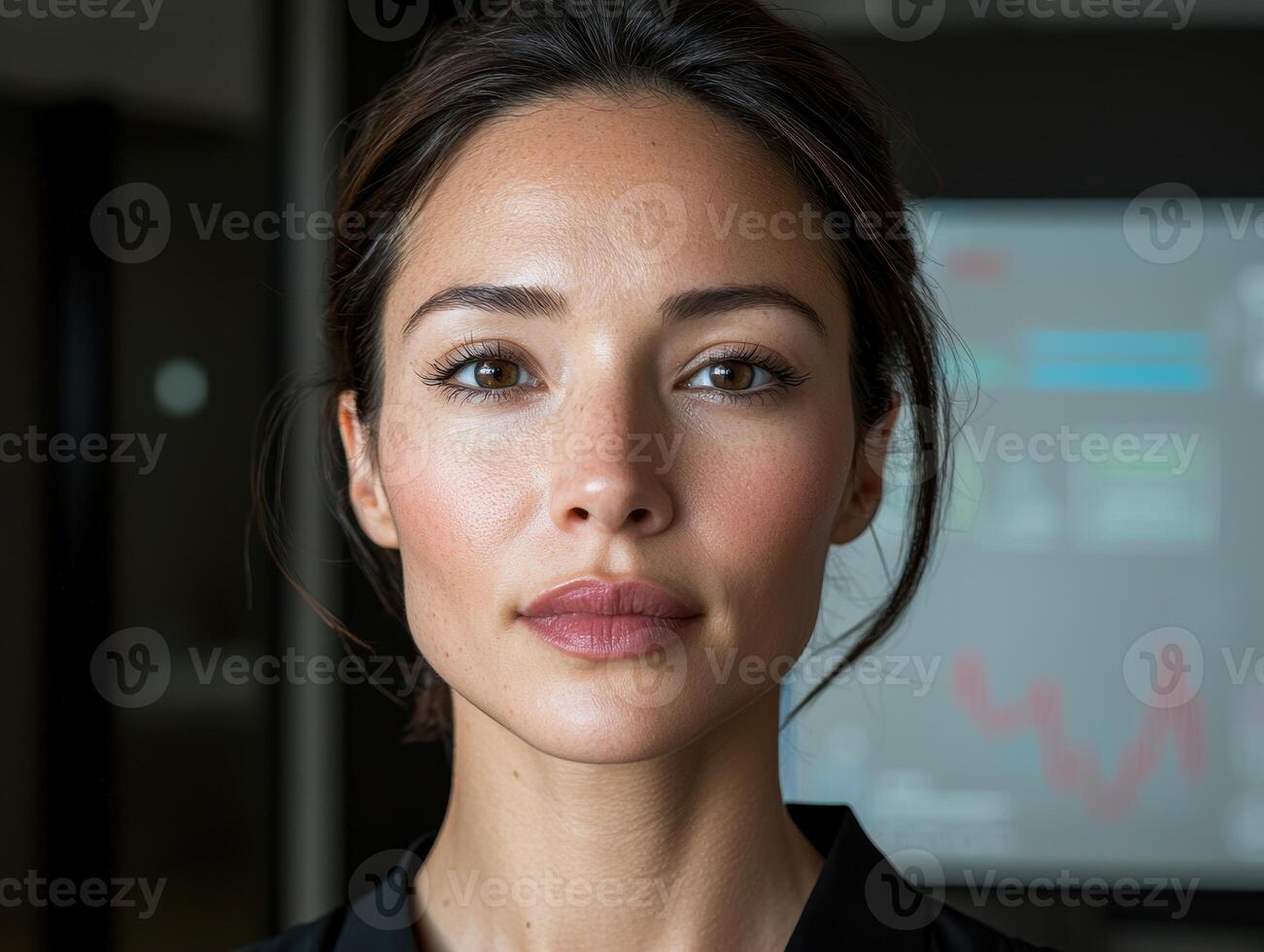Portrait of a young businesswoman looking directly at the camera photo
