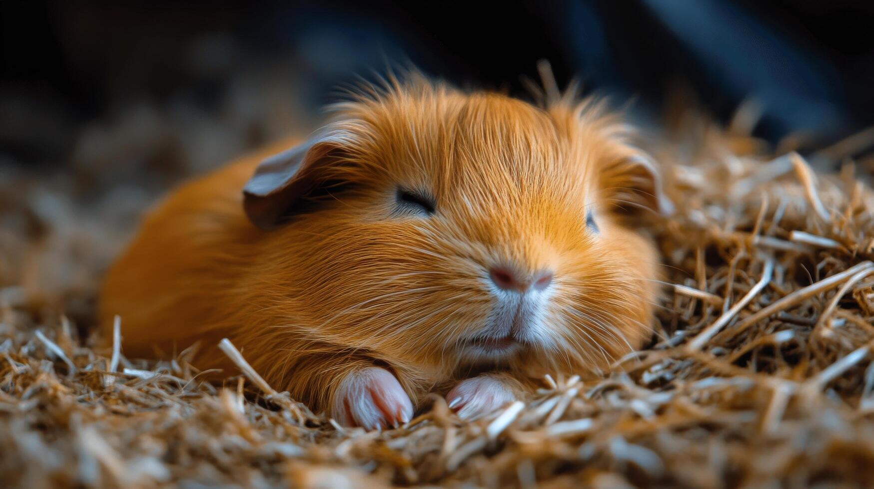 Cute small rodent peeking from its cozy nest with curious expression during the day photo