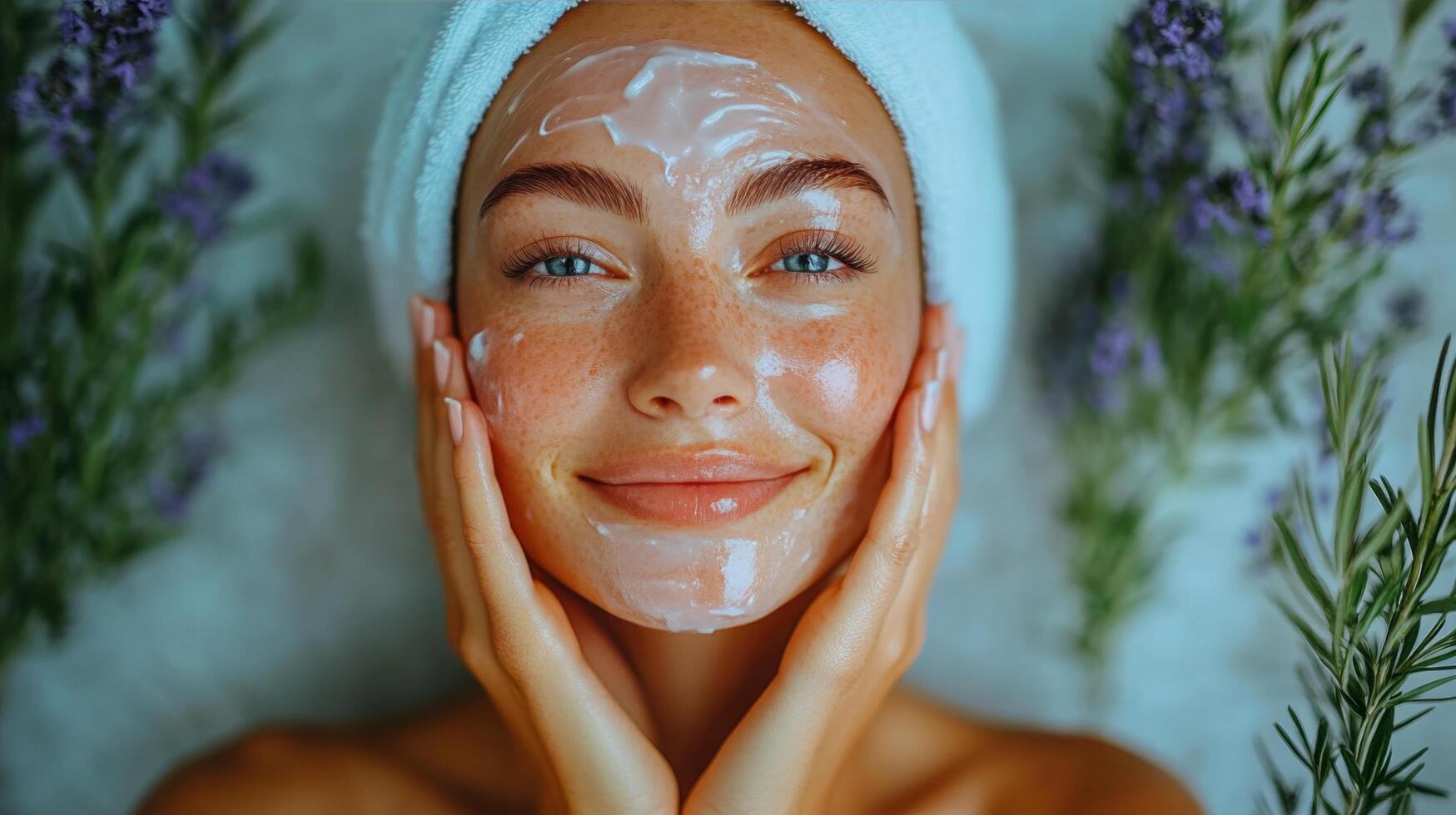 Relaxing facial treatment at a spa for rejuvenation and skincare on a calm afternoon photo
