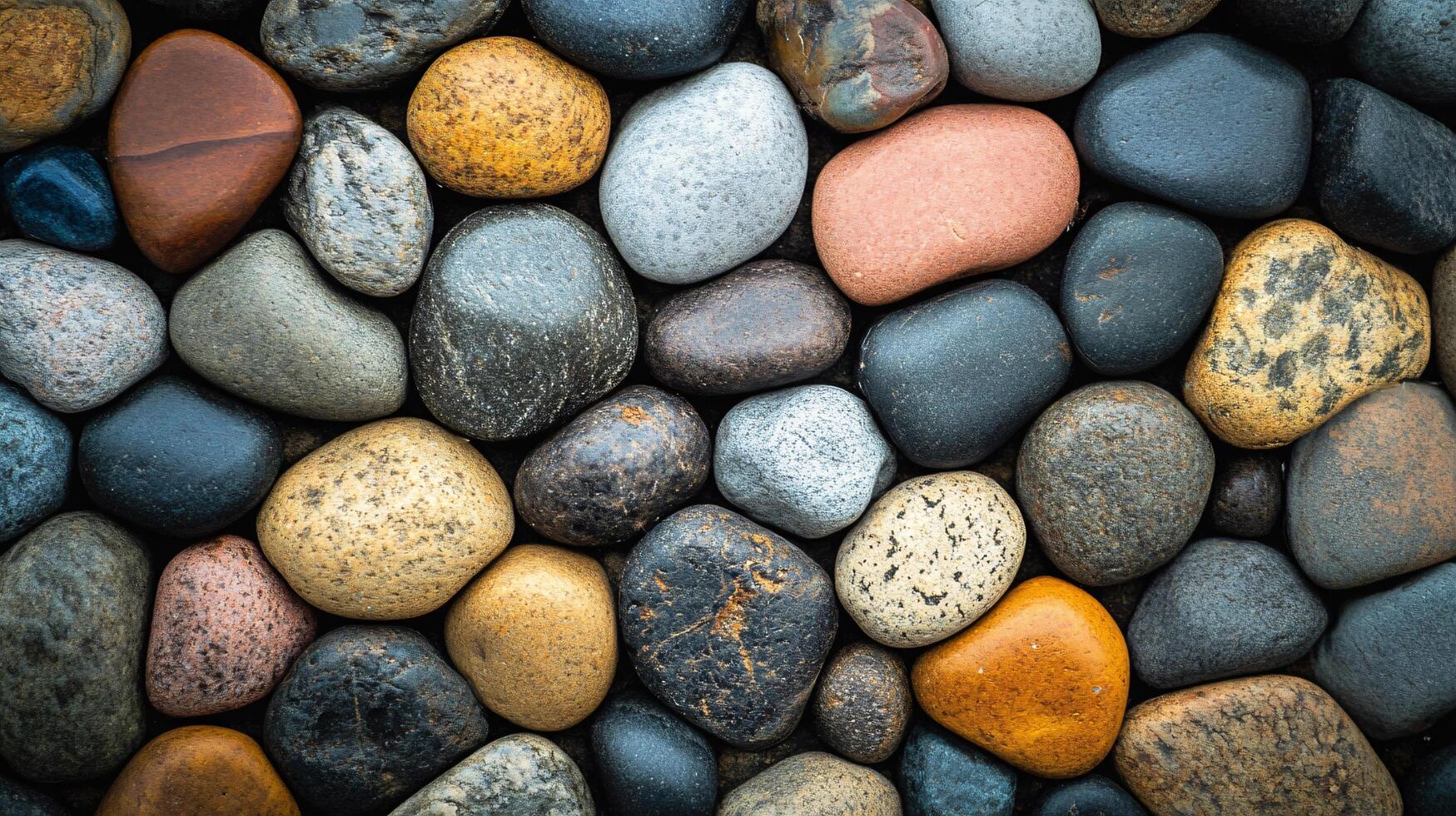 Collection of rocks in various colors and sizes. Concept of natural beauty and ruggedness photo