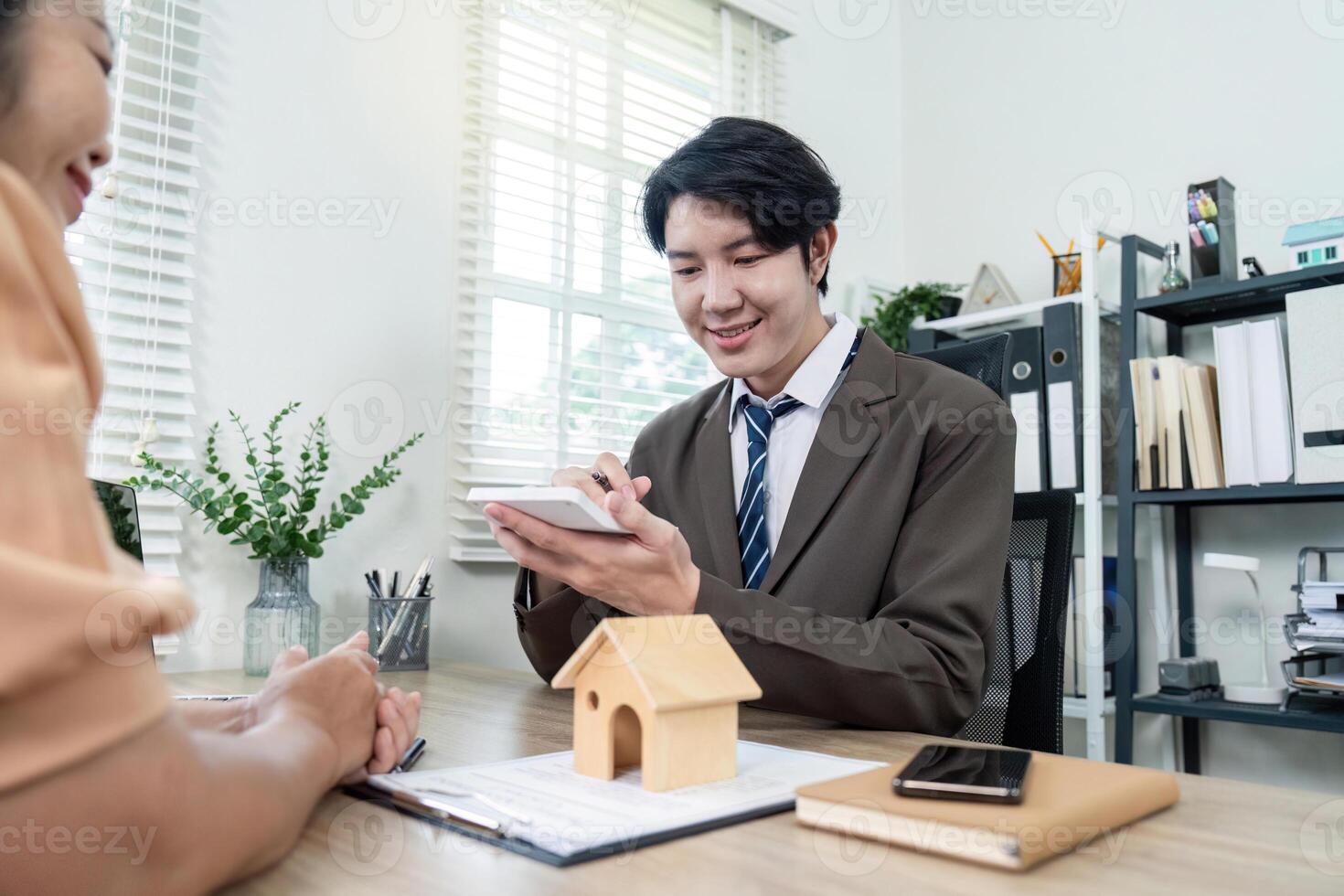 Real estate consultation office space professional meeting bright environment engaging interaction photo