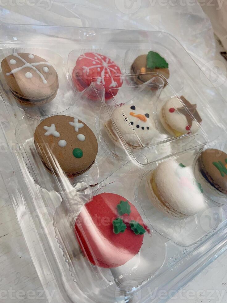 Fun colorful Christmas cookie. Christmas gift photo