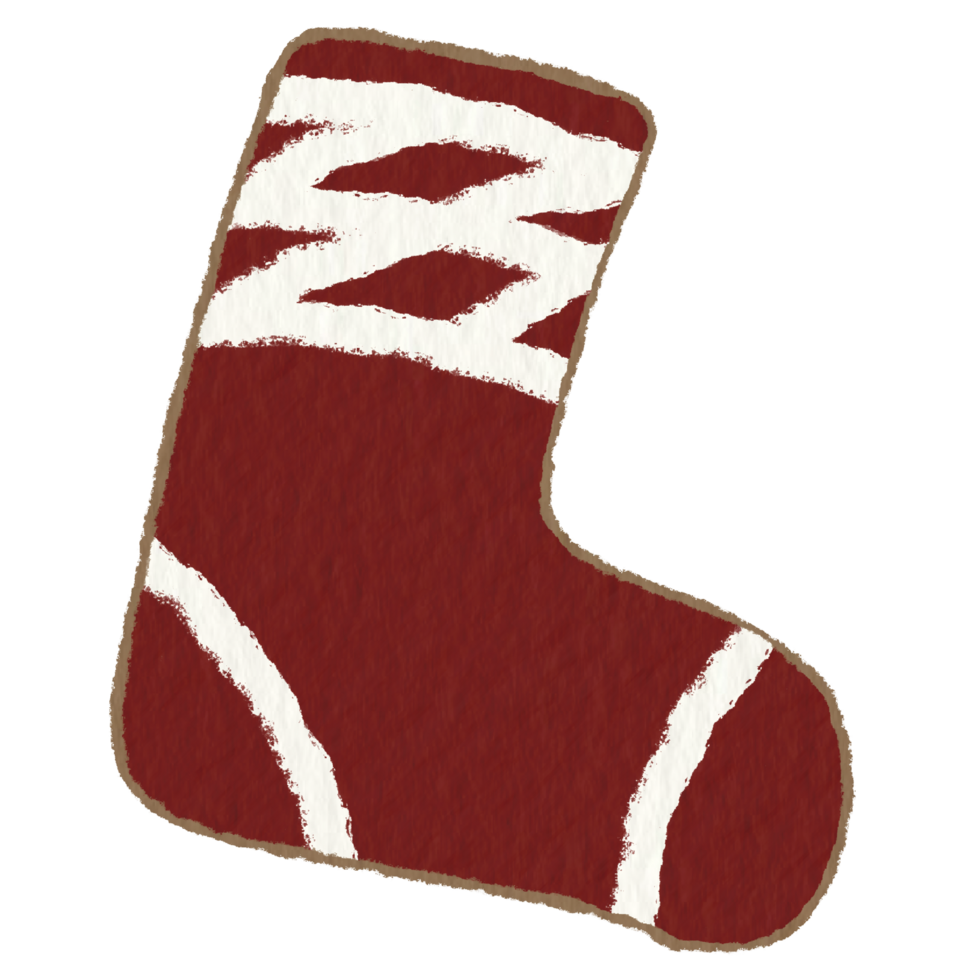 Isolate sock for Christmas festival and holiday decoration. png