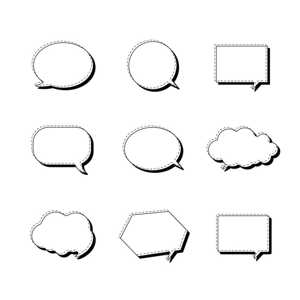 Collection of Speech Bubbles and Dialogue Boxes vector