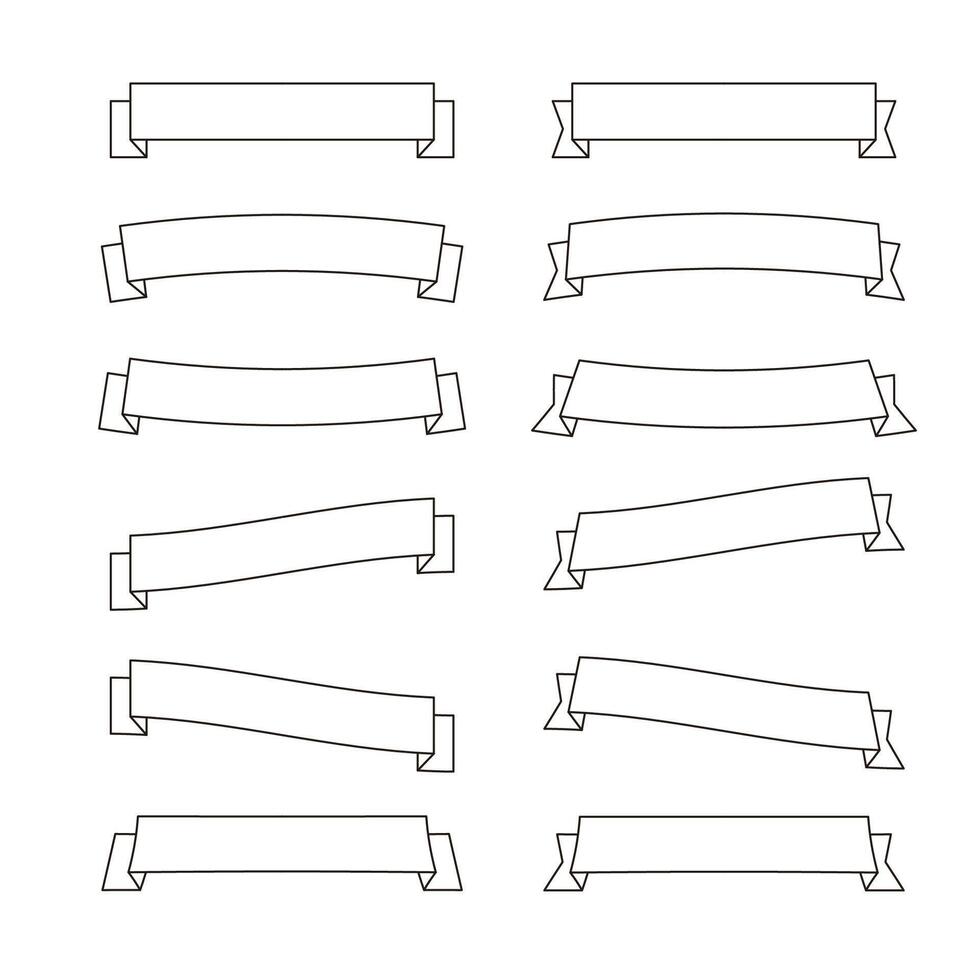 Ribbon Design Elements Set vector