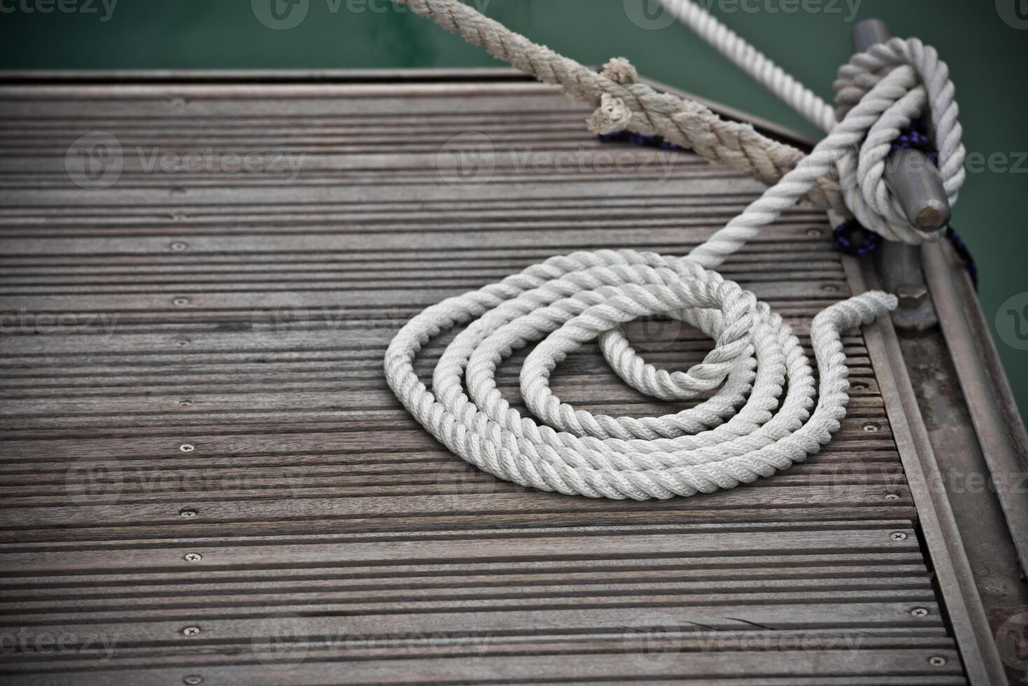 Nautical mooring rope photo
