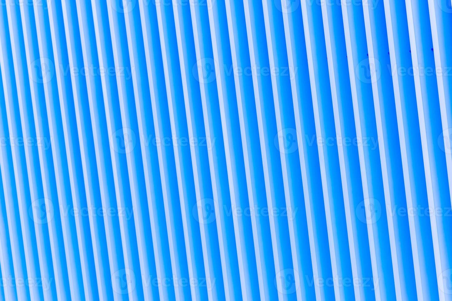 Detail of blue striped metal facade for background photo