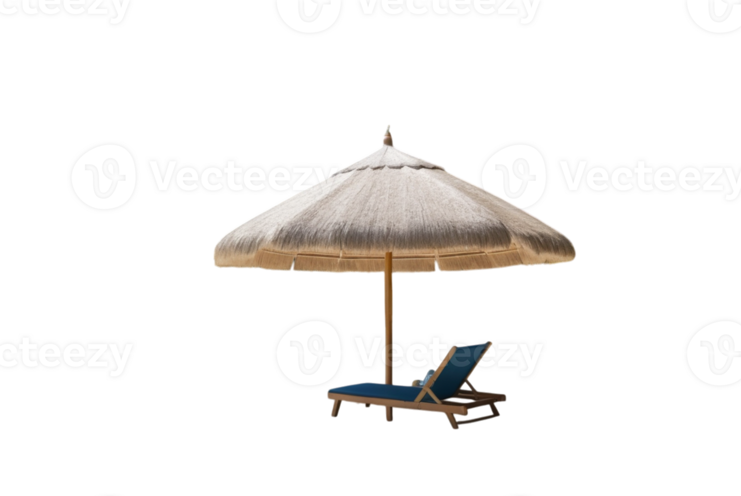 Tropical thatched beach umbrella coastal escape png