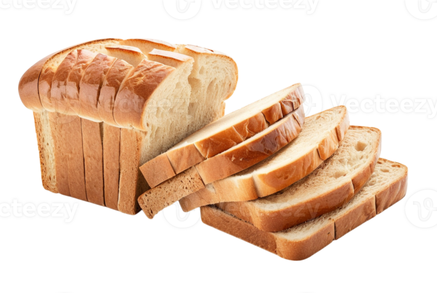 Sliced bread toast for breakfast png
