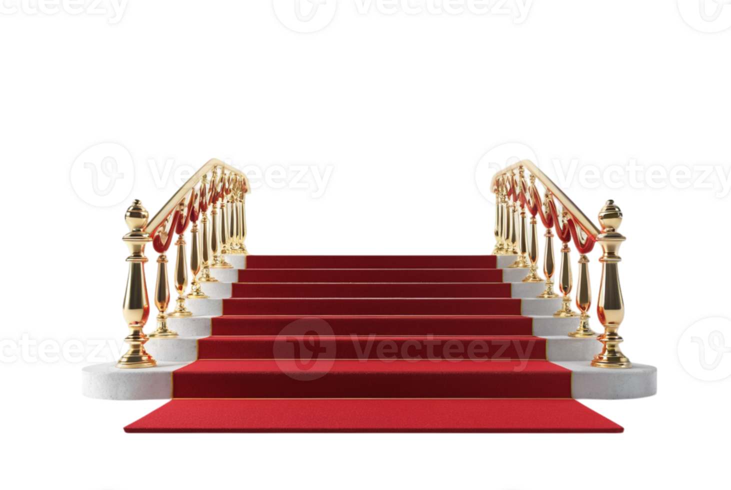 3D rendering of a red carpet event entrance design png