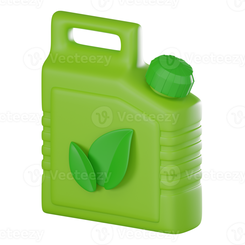 3D render, Eco-Friendly Gasoline Gallon, Icon Illustration png