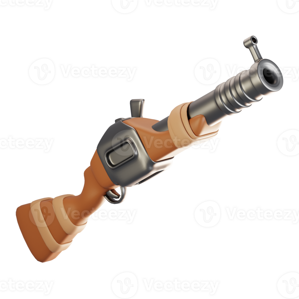 3d rendering adventure game icon concept. 3d render gun icon png